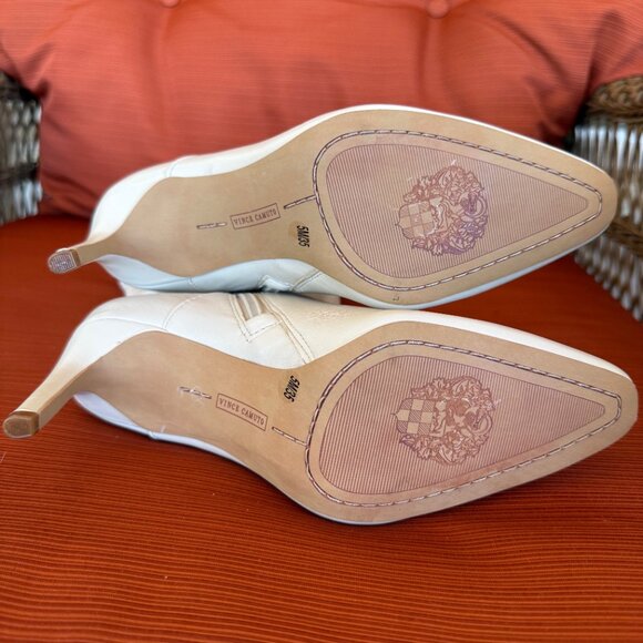 NWOT Vince Camuto Cream Leather Armonda Knee High Boots Size 5M/35 - Picture 5 of 15